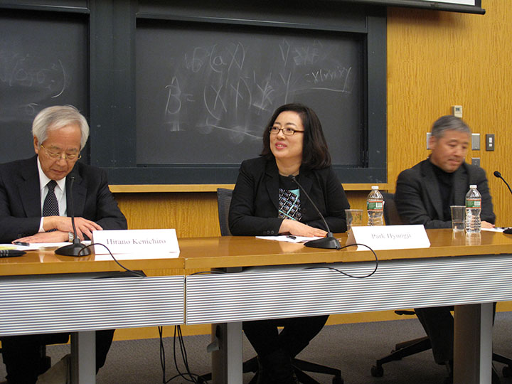 Hirano Kenichiro, Park Hyungji, and Wang Hui